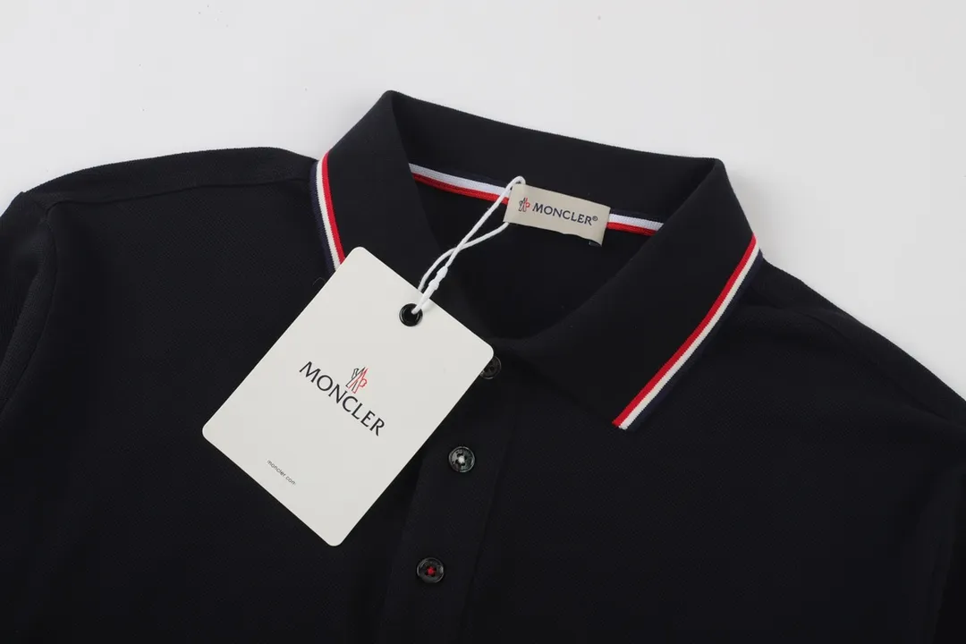 MONCLE *2024AW POLONew Arrival Classic Logo ， Classic ， ， 💯 ， ， 100% ， ：Black White Light Gray Dark Blue Size：M-XXL